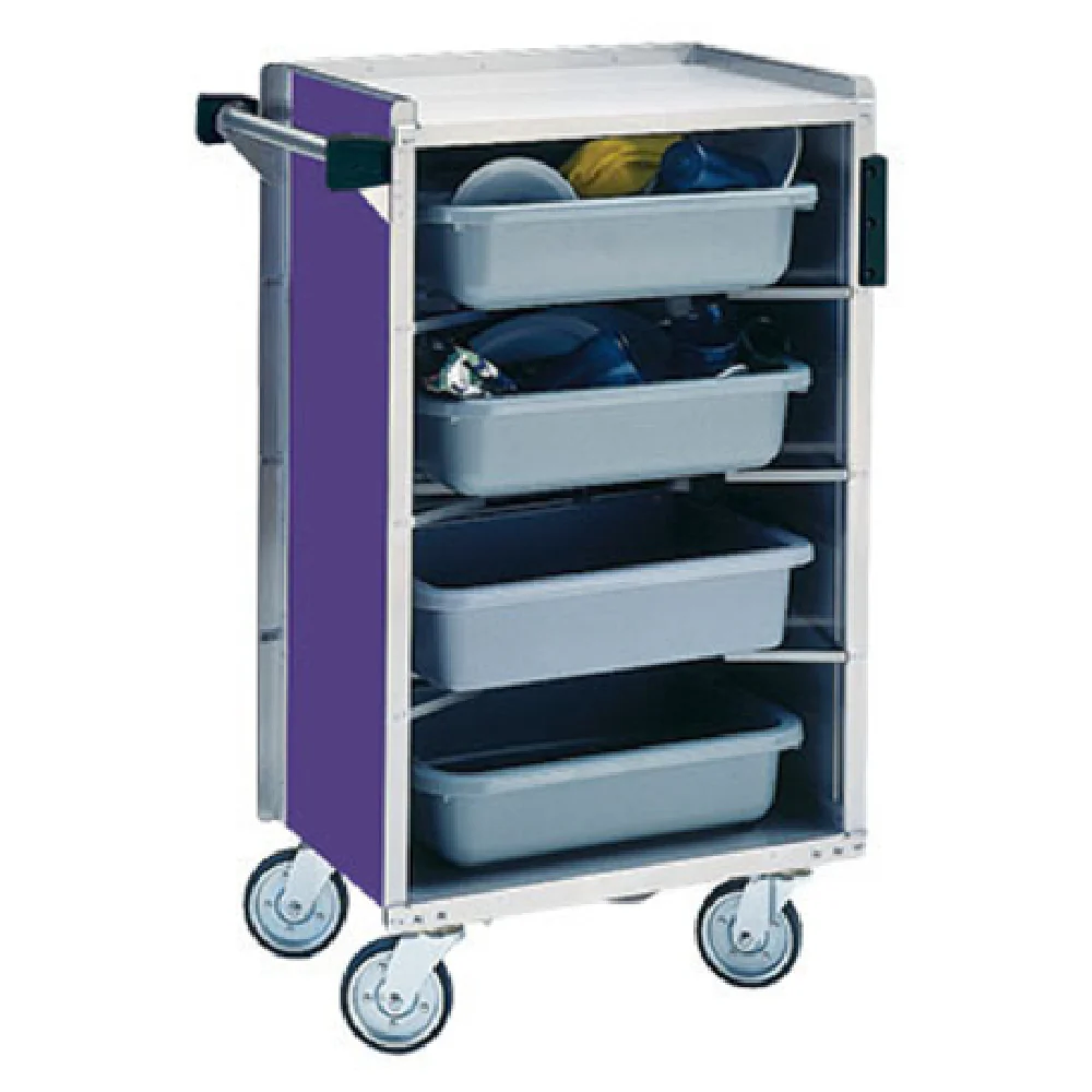 Lakeside 890 28 Inch Enclosed Busser Cart with 4 Stainless Steel Shelves Lakeside 890 28 Inch Enclosed Busser Cart with 4 Stainless Steel Shelves