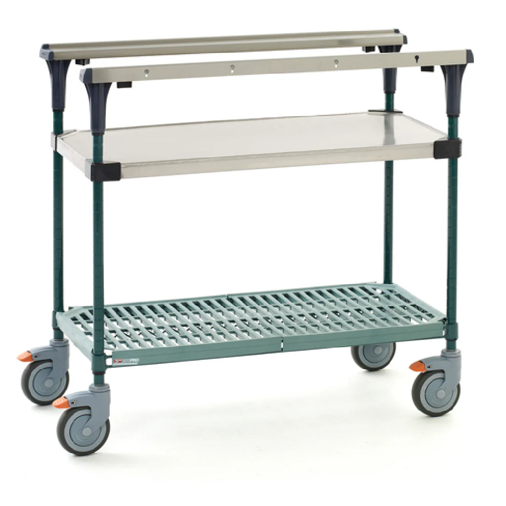 Metro MS1830-FSPR 32 Inch Stainless Steel Cart with Hybrid Mat Shelf
