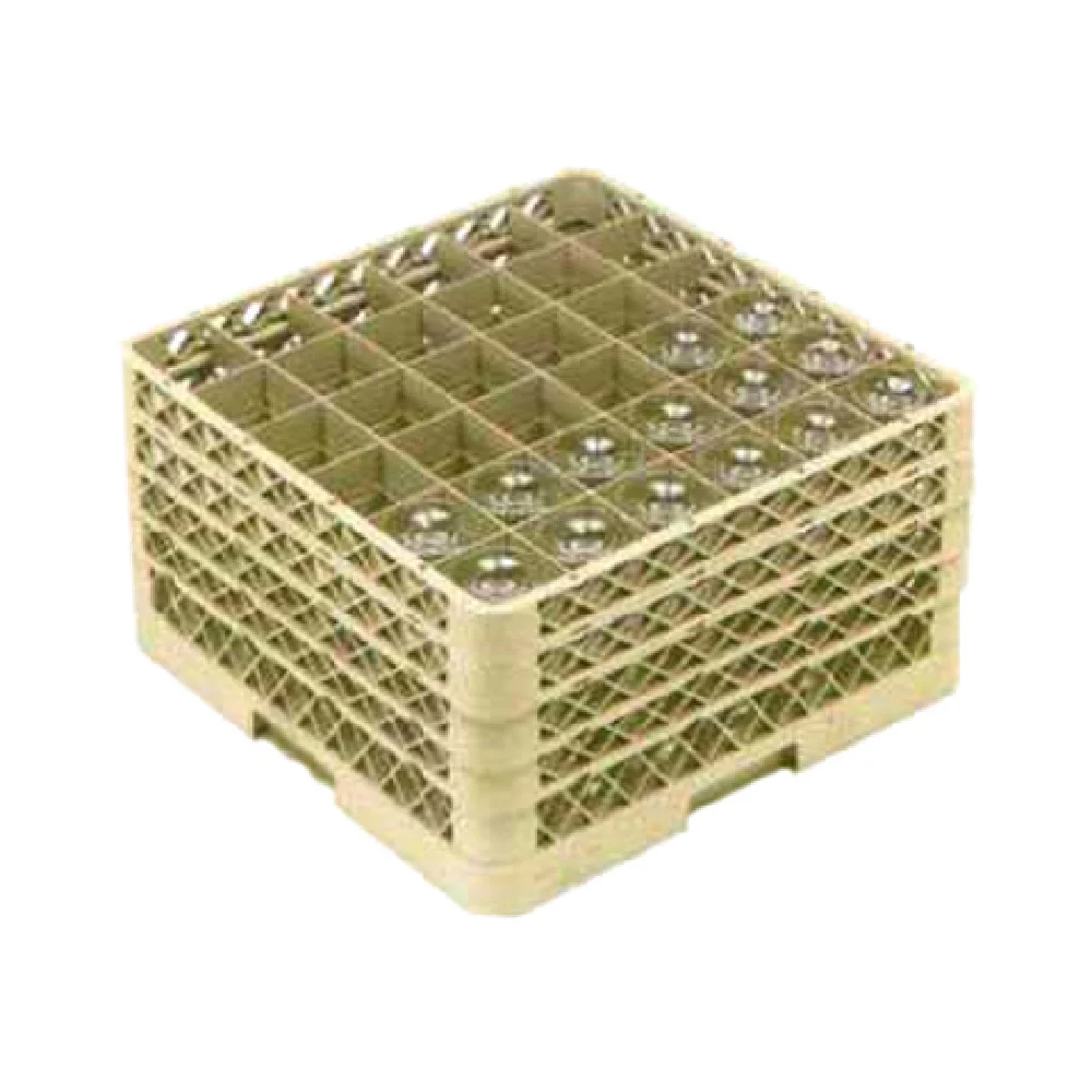 Vollrath TR7CCCC-21 19-3/4 Inch Full Size Glass Stemware Rack Co-Polymer 36 Compartments with Extenders