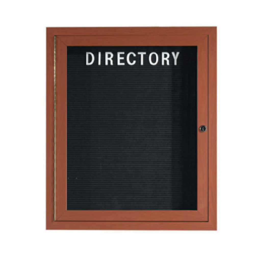 Aarco OADCO3630L 30 Inch Directory Board Enclosed Face Aluminum Oak Finish