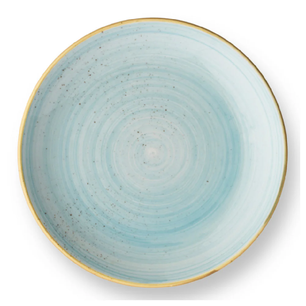 Bon Chef 2060020P-SB 6.5 Inch Tavola Coupe Plate Porcelain Sky Blue Bon Chef 2060020P-SB 6.5 Inch Tavola Coupe Plate Porcelain Sky Blue