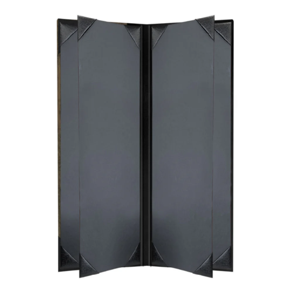 Risch WOOD-6V 4.25X14 Booklet Menu Cover Wood with Tuxedo Leather Risch WOOD-6V 4.25X14 Booklet Menu Cover Wood with Tuxedo Leather