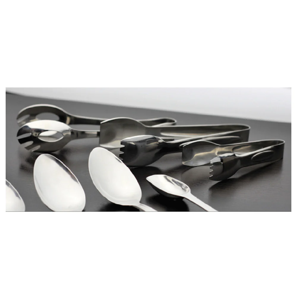 GET Enterprises BSRIM-08 9 Inch Length Salad Tongs One Piece Stainless Steel Mirror Finish GET Enterprises BSRIM-08 9 Inch Length Salad Tongs One Piece Stainless Steel Mirror Finish