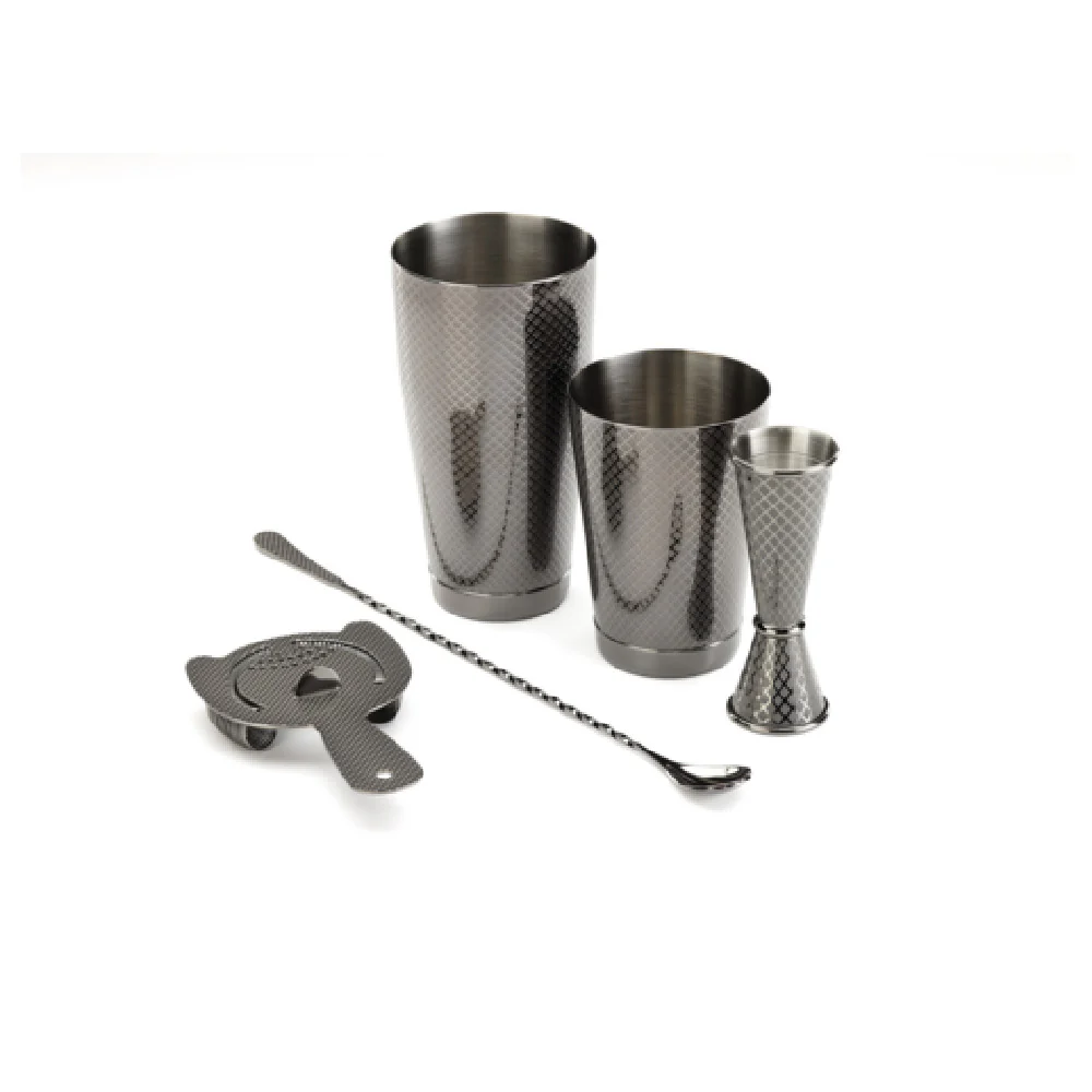 Mercer Culinary M37206BK 5-piece Bar Accessory Package with Stainless Steel Core Gun Metal Black Finish Mercer Culinary M37206BK 5-piece Bar Accessory Package with Stainless Steel Core Gun Metal Black Finish