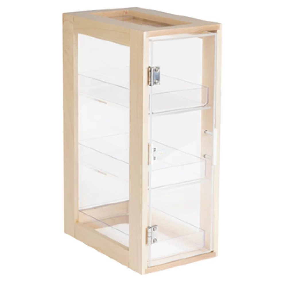 Cal Mil 1204-71 8 Inch Blonde Bread Box 3 Tier Acrylic and Maple Wood Cal Mil 1204-71 8 Inch Blonde Bread Box 3 Tier Acrylic and Maple Wood