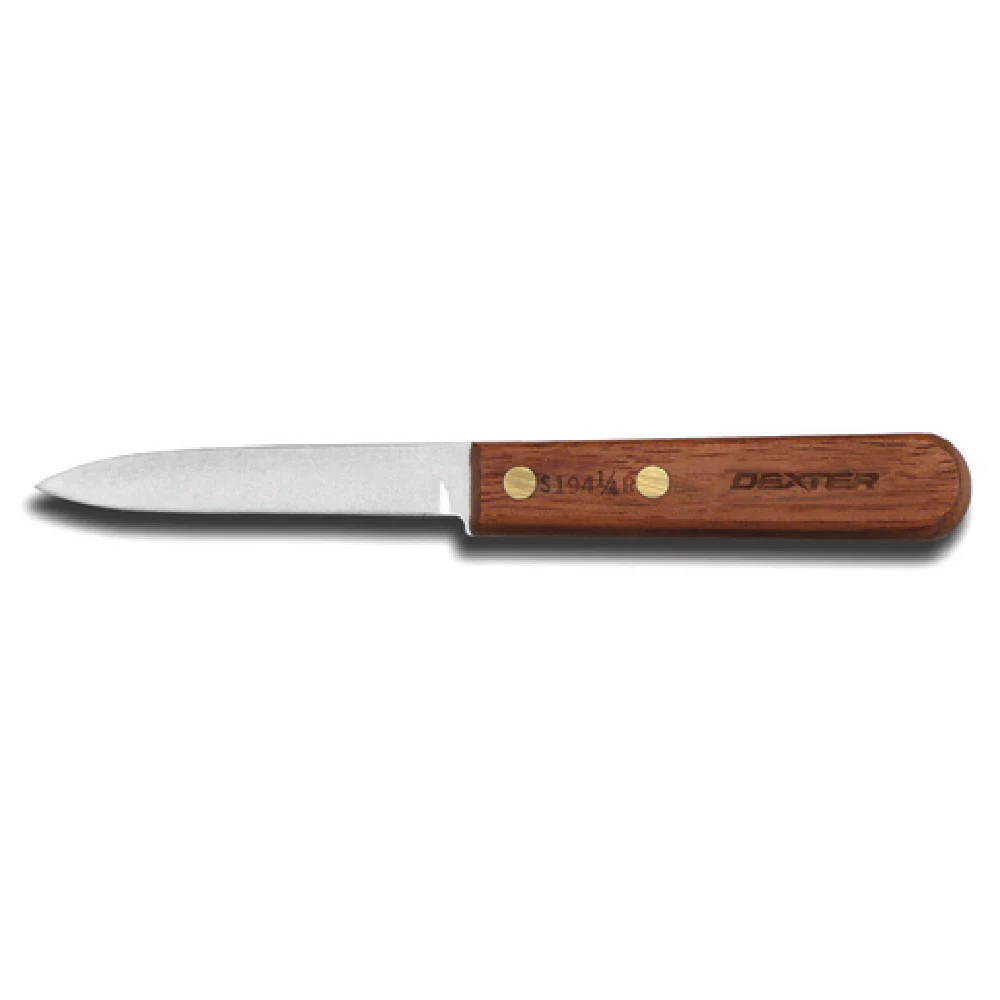 Dexter Russell S194 1/4R-PCP 3-1/4 Inch Blade 3-1/4 Inch Handle Cook's Style Paring Knife High-carbon Wood Handle Dexter Russell S194 1/4R-PCP 3-1/4 Inch Blade 3-1/4 Inch Handle Cook's Style Paring Knife High-carbon Wood Handle