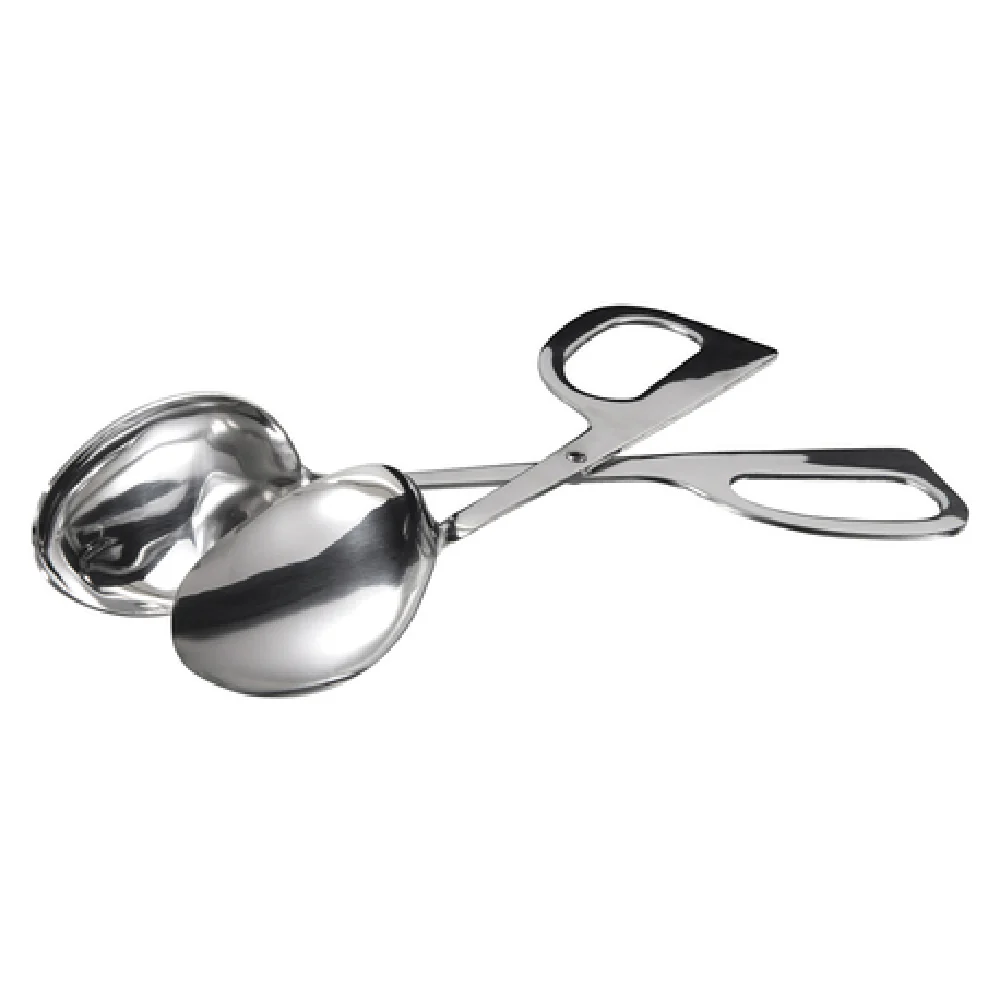 Winco ST-2 10 Inch Salad Tongs Double Spoon Stainless Steel Mirror Finish Winco ST-2 10 Inch Salad Tongs Double Spoon Stainless Steel Mirror Finish