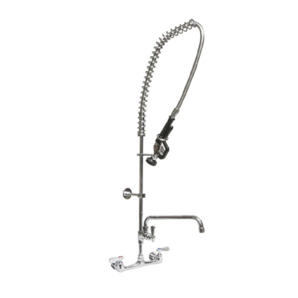 BK Resources BKF-VSMPR-WB-AF18-G 44 Inch Hose Pre-Rinse Faucet Assembly with Add On Faucet BK Resources BKF-VSMPR-WB-AF18-G 44 Inch Hose Pre-Rinse Faucet Assembly with Add On Faucet