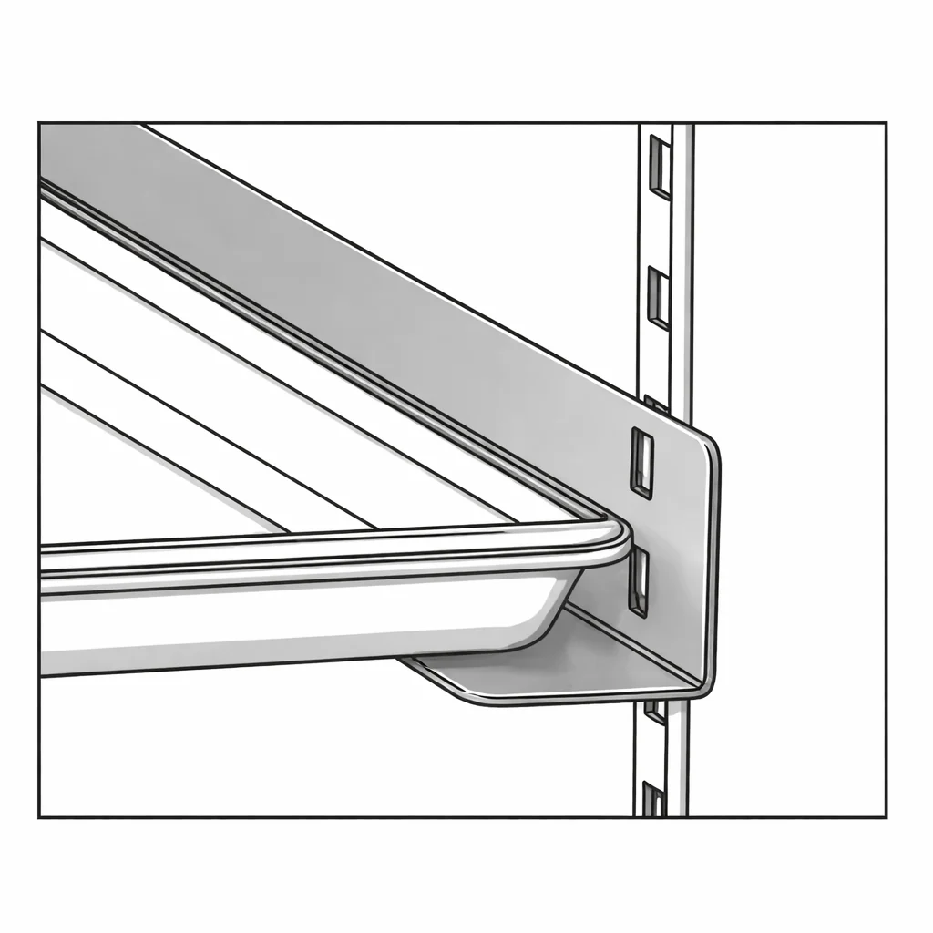 Optional 9 pairs of Tray Slide Kit #1 Slides and Pilasters, Turbo Air TS3-N1C