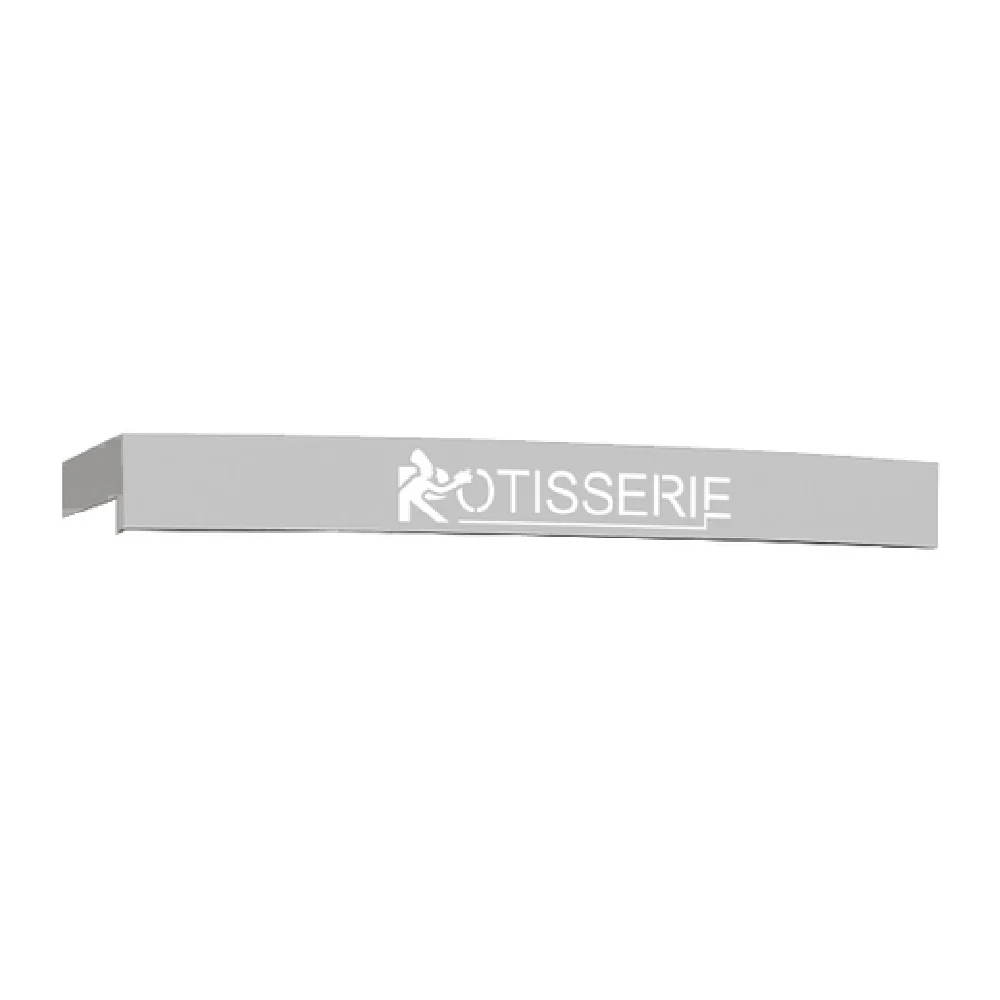 Rotisol 1675BDI Roof 23 Inch Stainless Steel Decorative Roof with Illuminated Sign