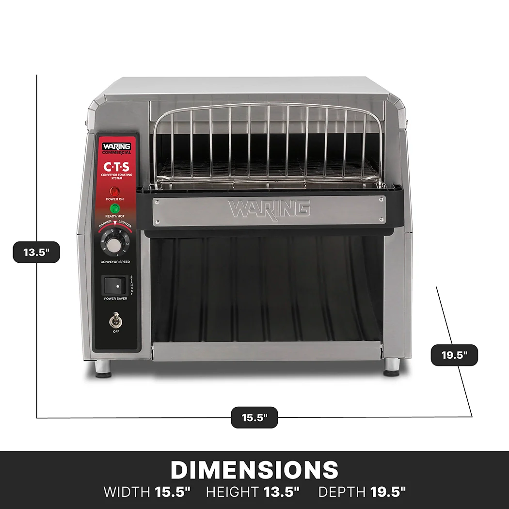 Waring CTS1000E 19 Inch Conveyor Toaster 3.96 cu ft electric with Type F plug