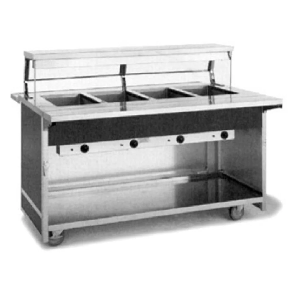 Atlas Metal BLH-4 63 Inch Electric Hot Food Serving Counter with 4 Wells