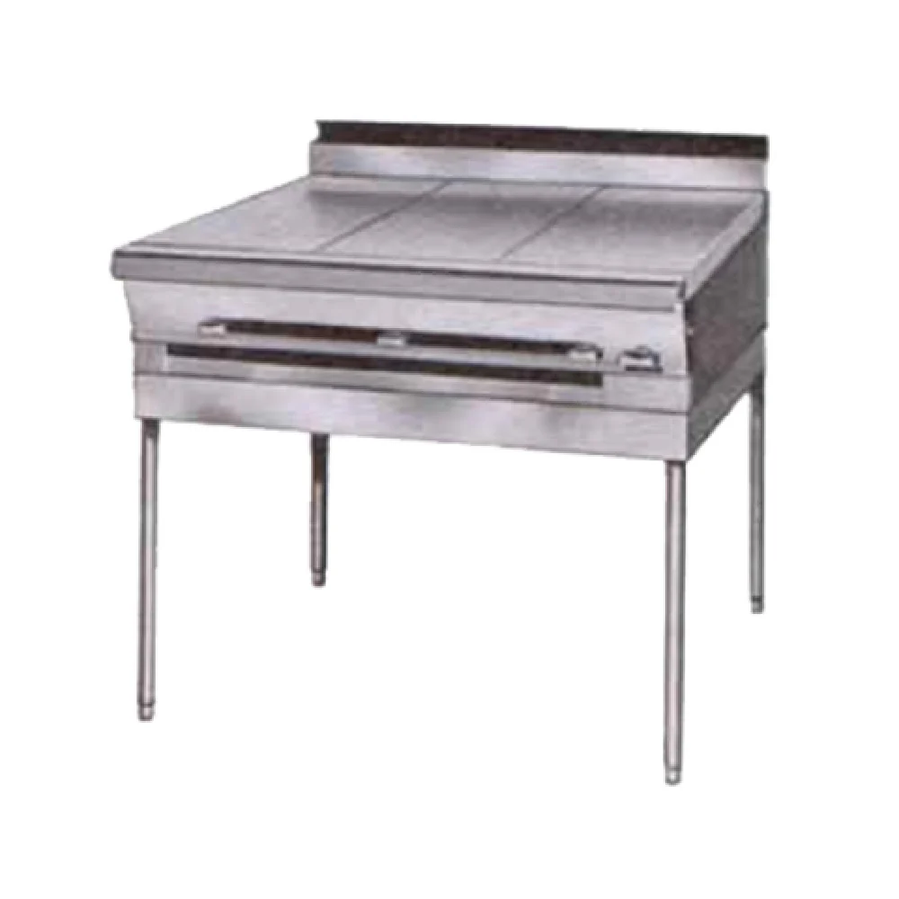 Montague Company M36-9G 36 Inch Heavy Duty Range Gas with 3 Hot Tops 55500 BTU