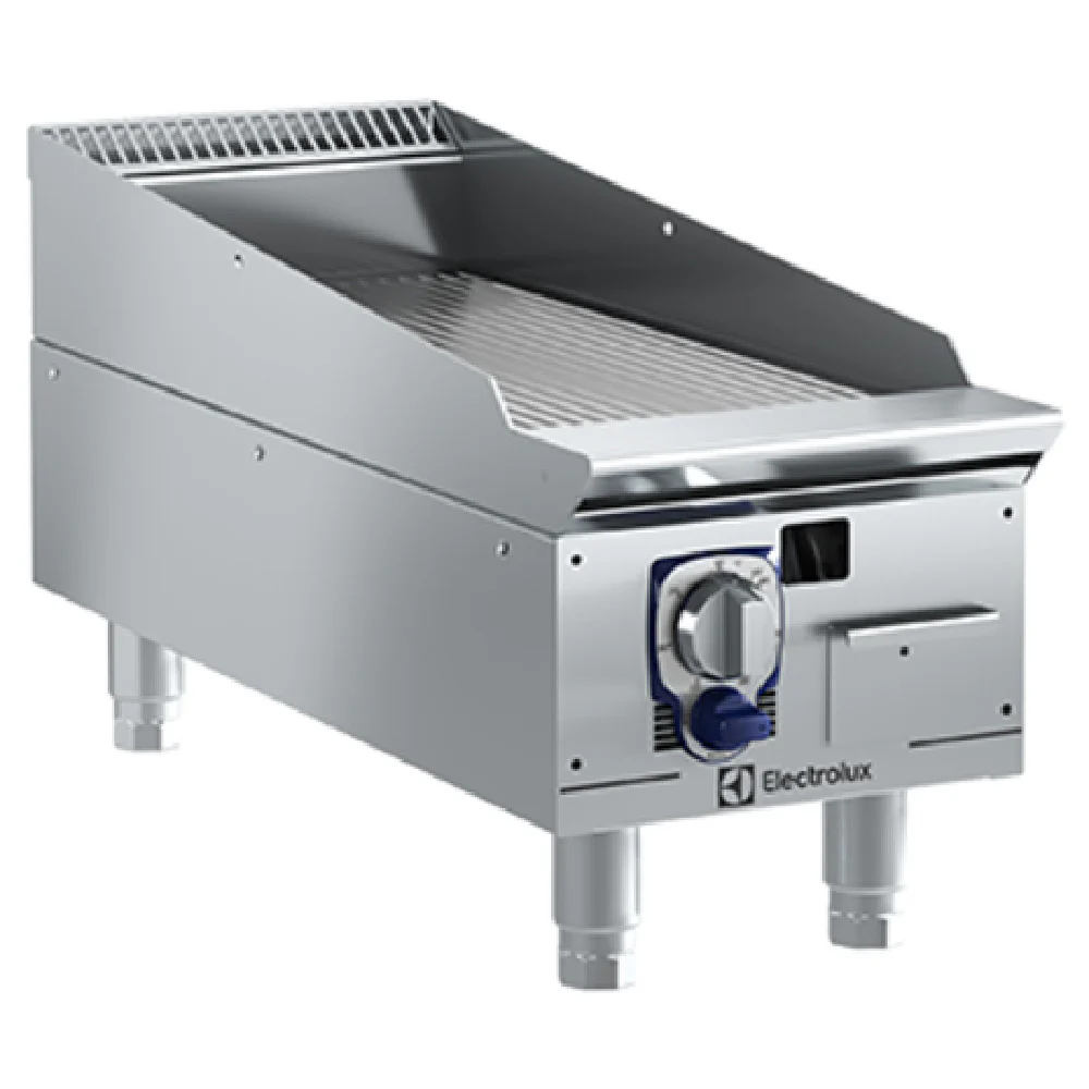 Electrolux 169115 12 Inch Ribbed Gas Griddle Countertop Stainless Steel 26000 BTU