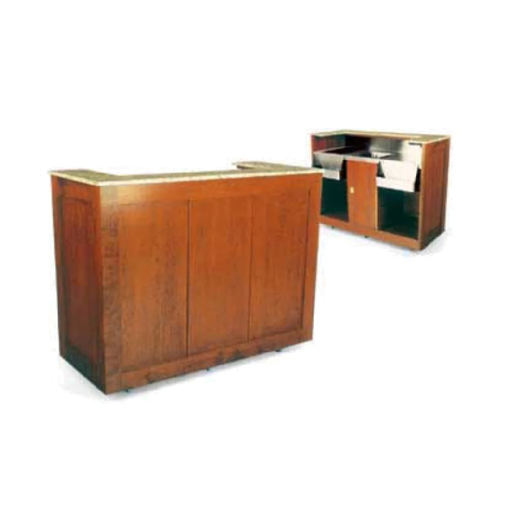 Forbes Industries 5789-5 61 Inch Mobile Bar with Wood Veneer Cabinet and Sink Forbes Industries 5789-5 61 Inch Mobile Bar with Wood Veneer Cabinet and Sink