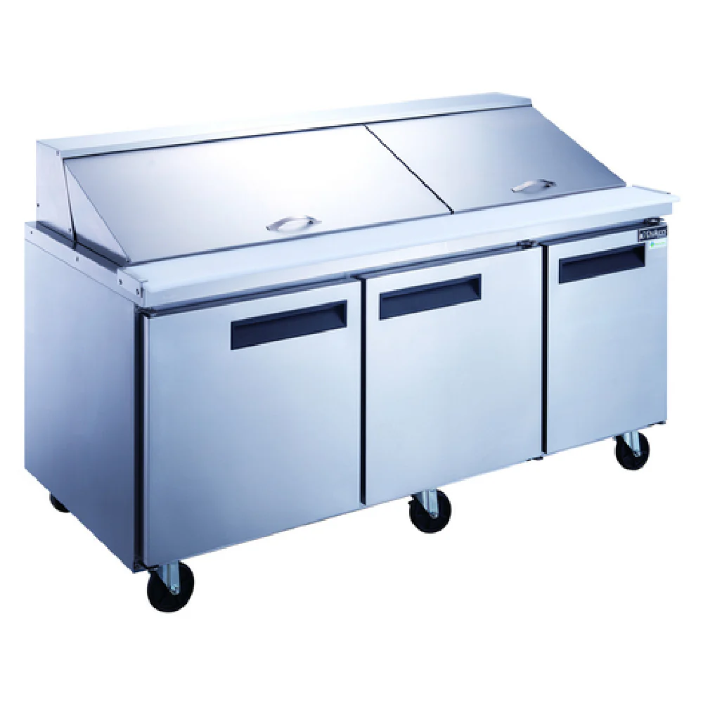 Dukers Appliance Co. USA Ltd. DSP72-30M-S3 72 Inch Mega Top Refrigerated Counter with Self-Contained Refrigeration