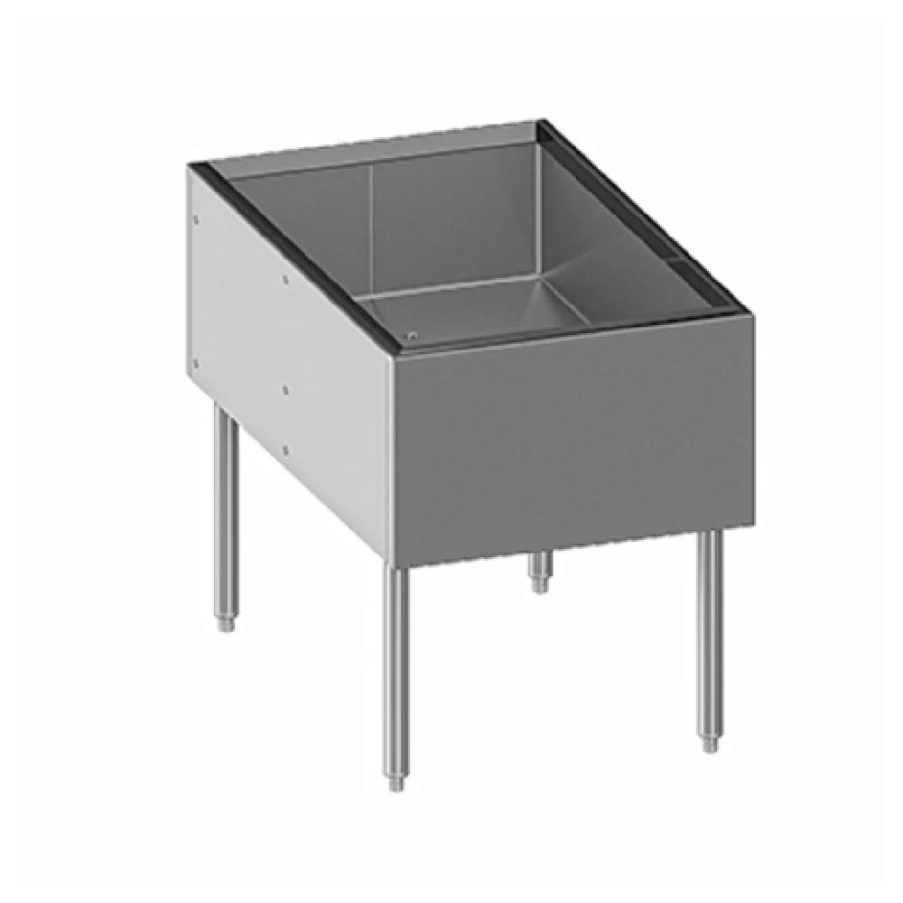 Glastender C-IB-38X24-CP10 24 Inch Built-in Pass Thru Ice Bin Stainless Steel with Cold Plate