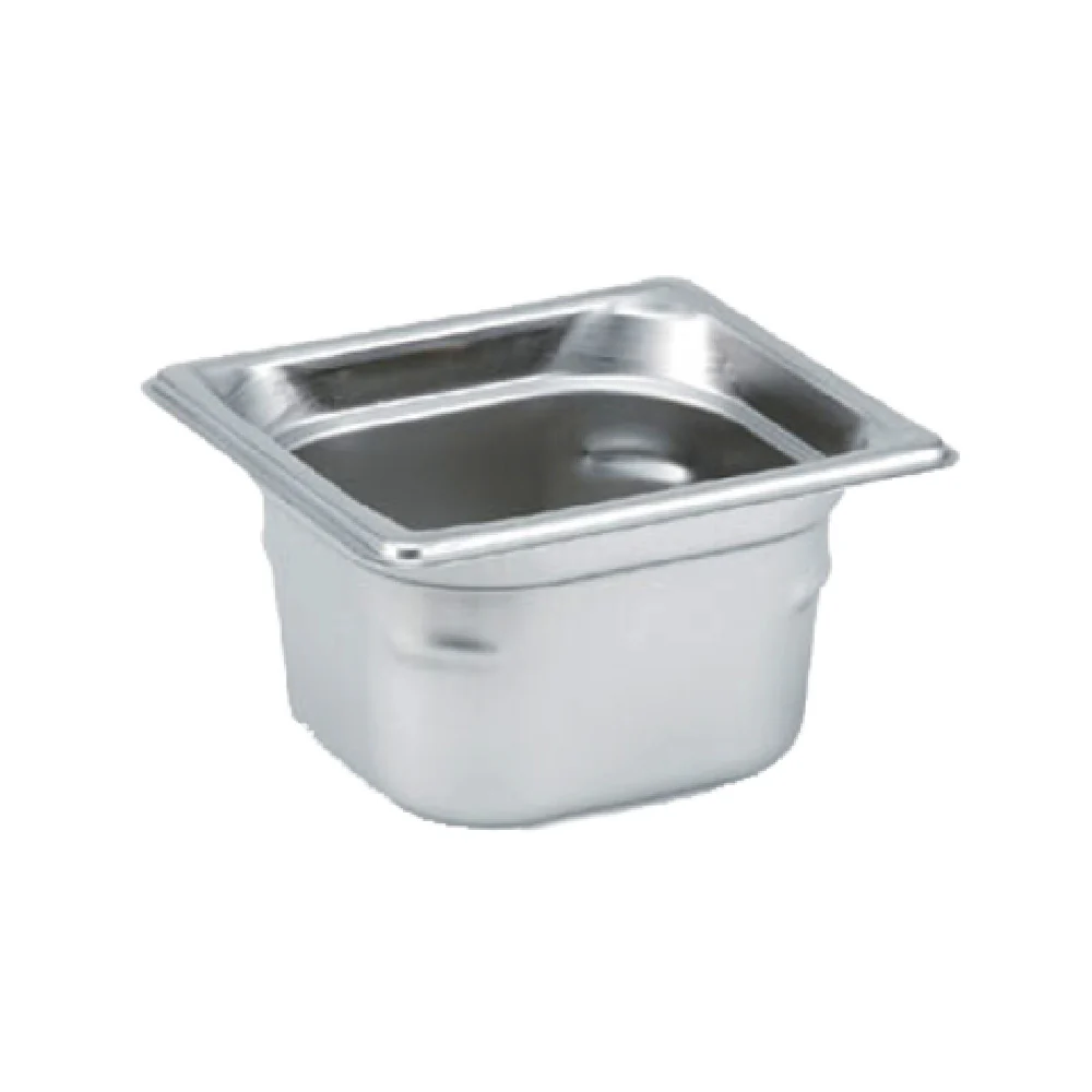 Vollrath 90642 1/6 GN Food Pan 1.7 Quarts 22 Gauge Stainless Steel with Anti-Jamming