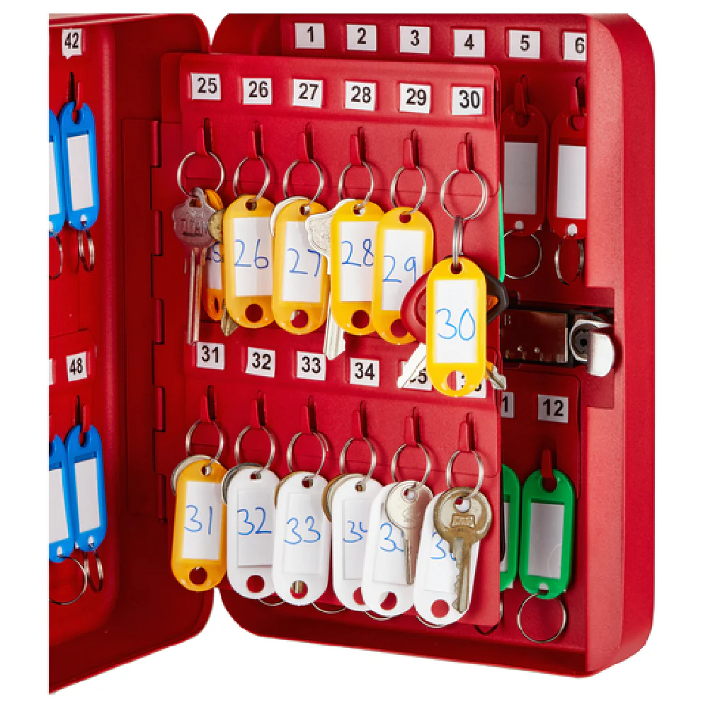 Alpine Industries ADI682-48-RED 7.1 Inch Combination Lock Key Cabinet Steel Red Finish Alpine Industries ADI682-48-RED 7.1 Inch Combination Lock Key Cabinet Steel Red Finish