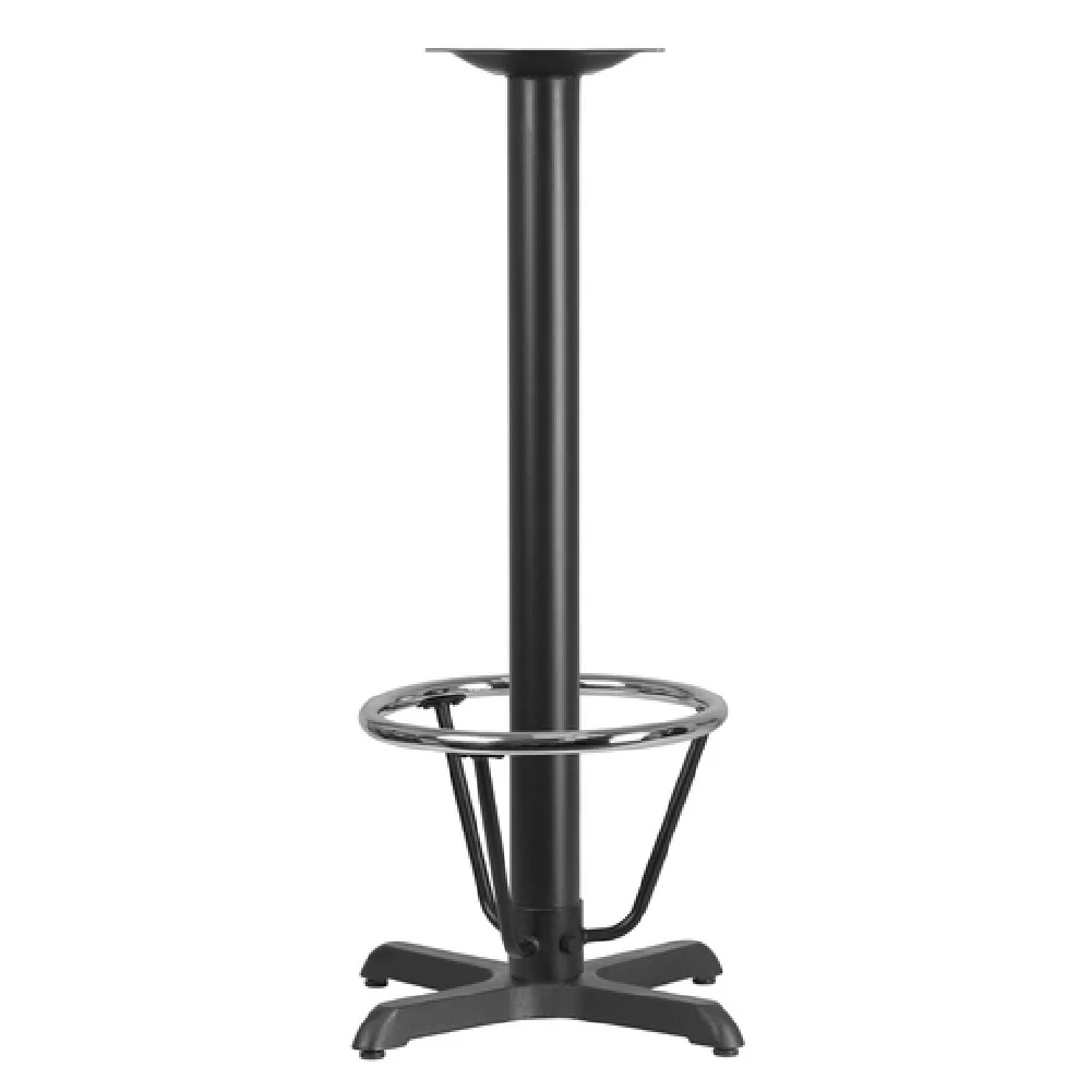 Flash Furniture XU-T2222-BAR-3CFR-GG 22 Inch Bar Height Table Base Metal with Chrome Foot Ring