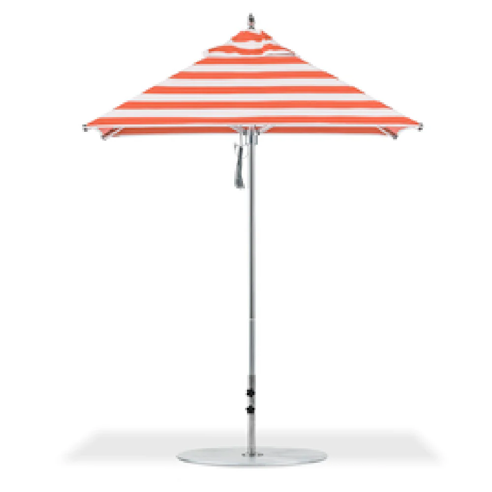 Plantation Prestige Commercial Furniture 9116-01 GRA 90 Inch Square Umbrella all aluminum with pulley system
