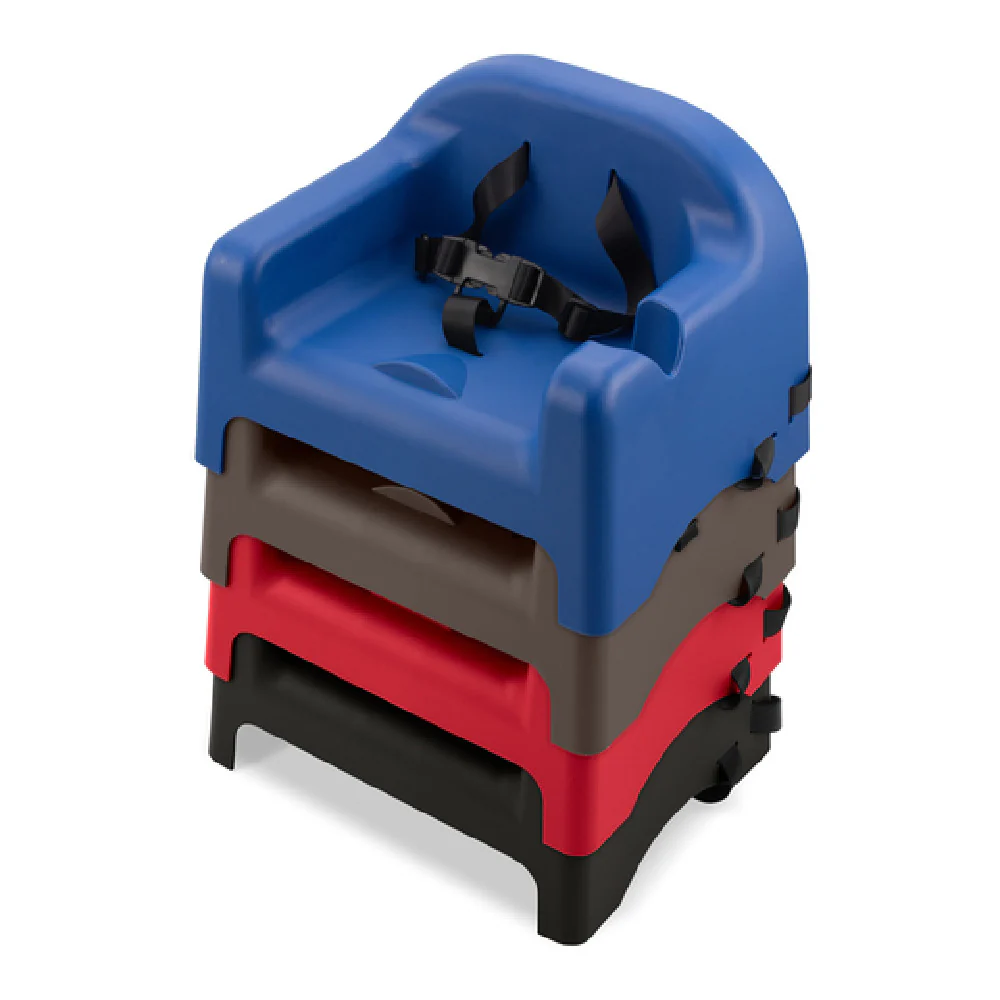 Carlisle 911401 50 Lb Capacity Antimicrobial Brown Plastic Booster Seat with Cup Holder