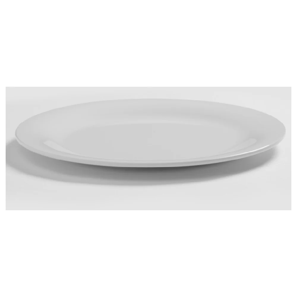 American Metalcraft DPW10WH 10 Inch Diameter Round Plate Melamine White with Break-resistant