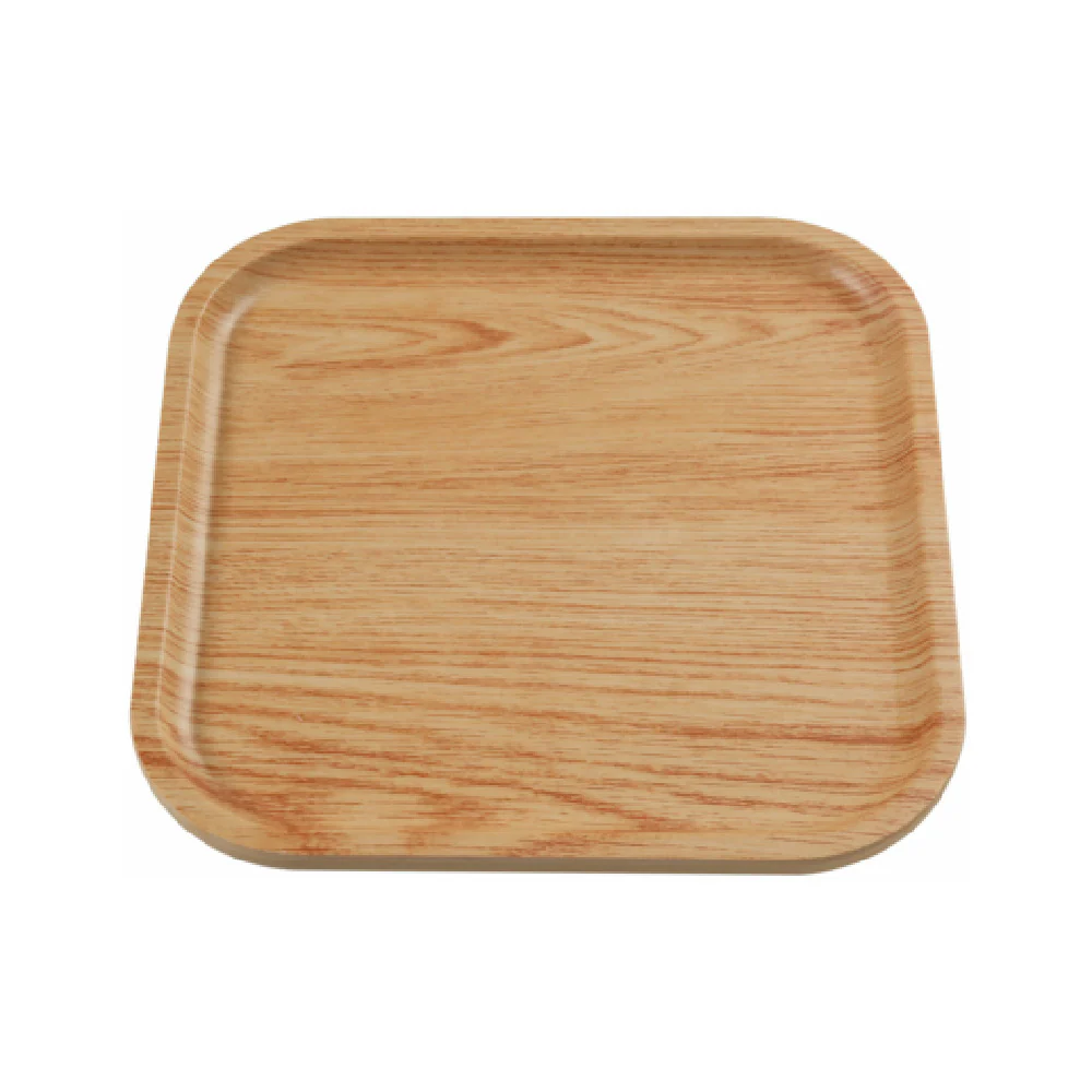 Yanco WD-2112 11.75 Inch Square Melamine Plate Golden Oak Color - 1 Dozen Yanco WD-2112 11.75 Inch Square Melamine Plate Golden Oak Color - 1 Dozen