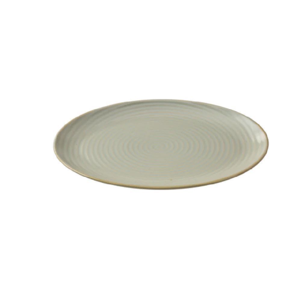 Yanco GO-312 7-1/2 Inch Porcelain Dinner Plate Coupe Rim Earthy Tone with Golden Rim Yanco GO-312 7-1/2 Inch Porcelain Dinner Plate Coupe Rim Earthy Tone with Golden Rim