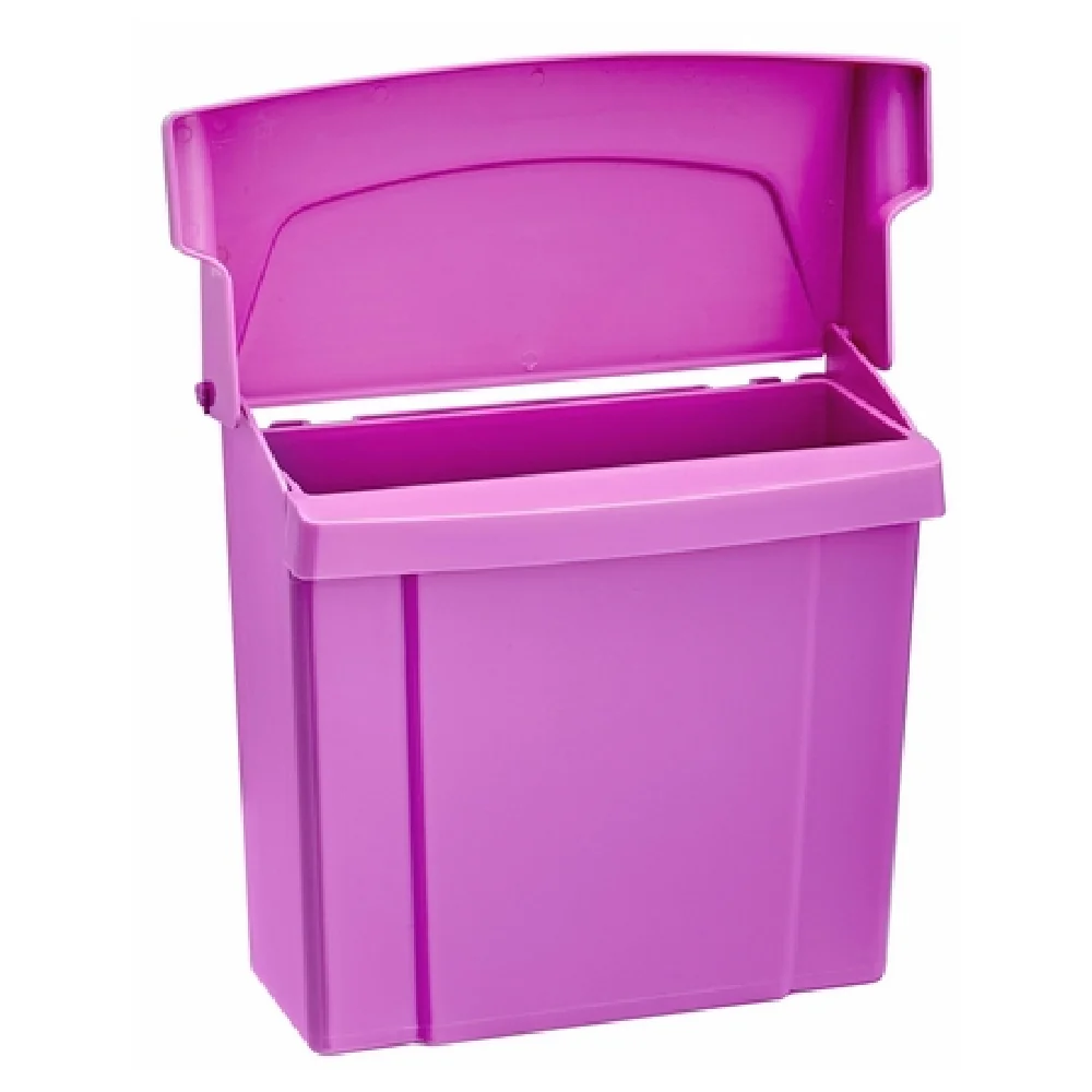 Alpine Industries ALP451-PUR 9 Inch Sanitary Napkin Receptacle ABS Plastic Purple with Rigid Liner Alpine Industries ALP451-PUR 9 Inch Sanitary Napkin Receptacle ABS Plastic Purple with Rigid Liner