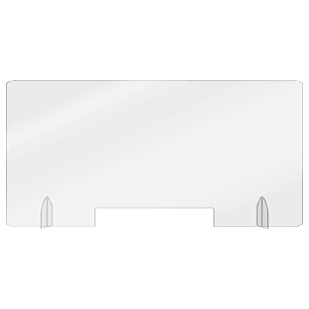 Aarco FPS2448 48 Inch Freestanding Protection Shield with Pass-thru Acrylic Clear