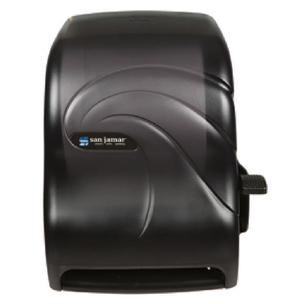 San Jamar T1190TBK 12-15/16 Inch Paper Towel Dispenser Manual Black Pearl Plastic