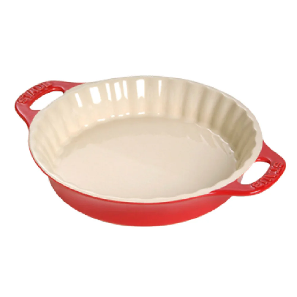 Zwilling 40508-614 1.3 Qt Ceramic Pie Pan Round with Handles Cherry