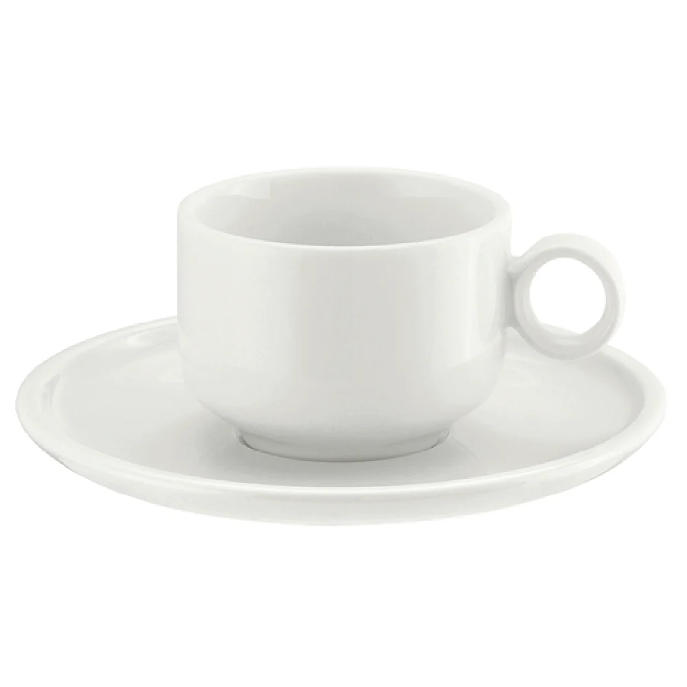 Libbey 9255226 8 Oz Cup Round Stackable Porcelain Dishwasher Safe