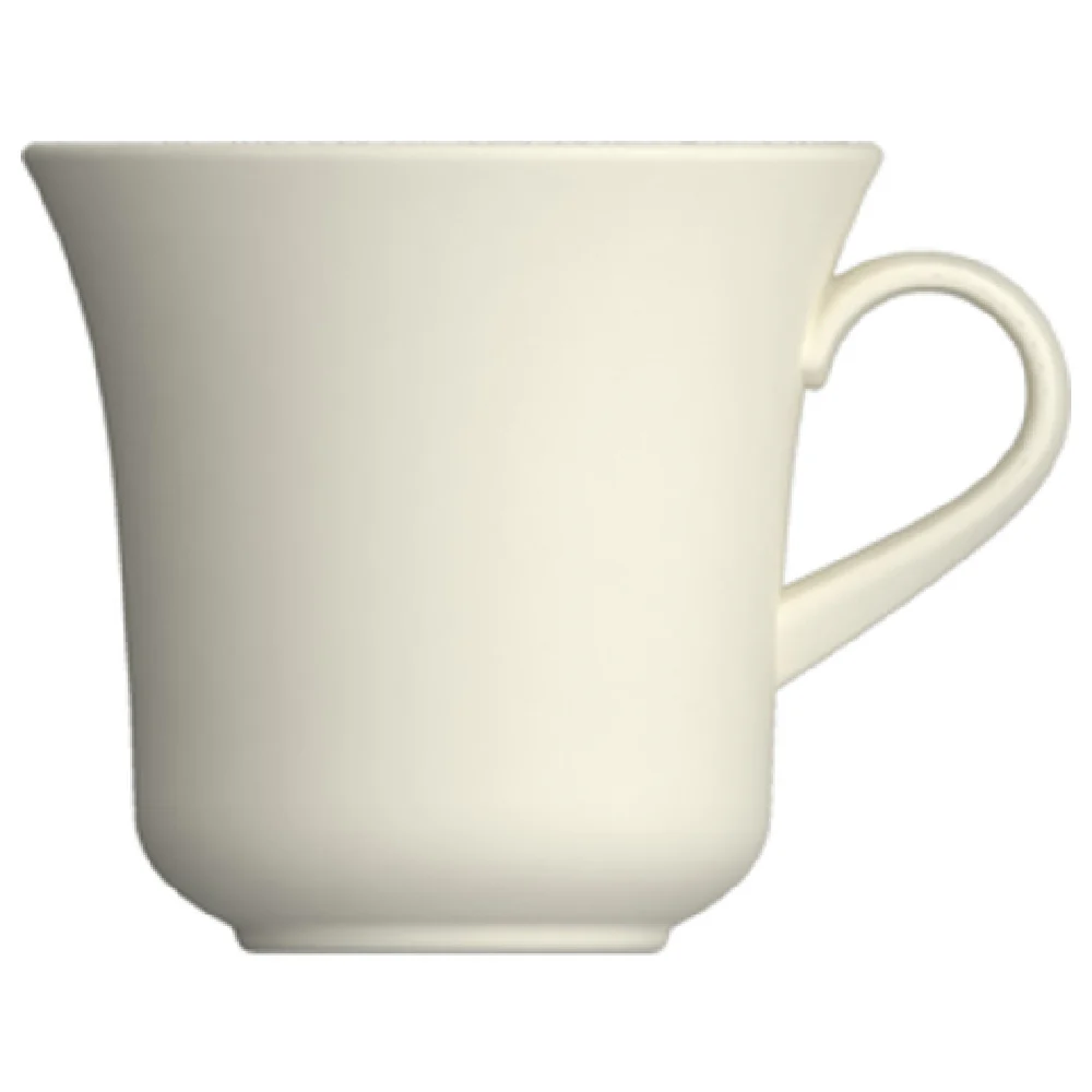 BauscherHepp 695322 7.4 Oz Cup Bell-shaped Porcelain Bone White 36 Packs