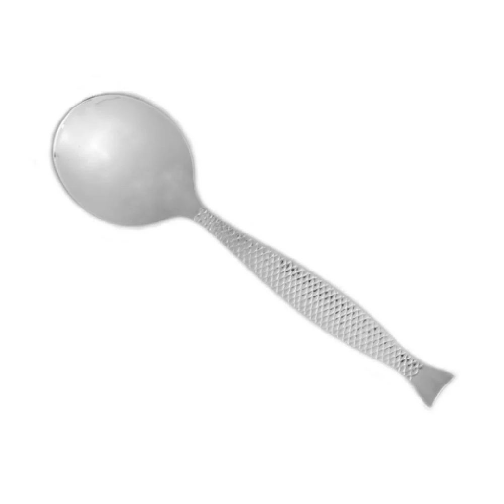 Fortessa DVMETD800003 6.8 Inch Bouillon Spoon with Mirrored Finish 18/0 Stainless Steel