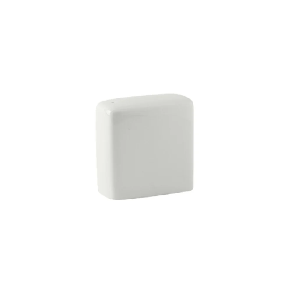 Tuxton GZP-730 2-1/2 Inch Rectangular Salt Shaker Lead-Free Porcelain