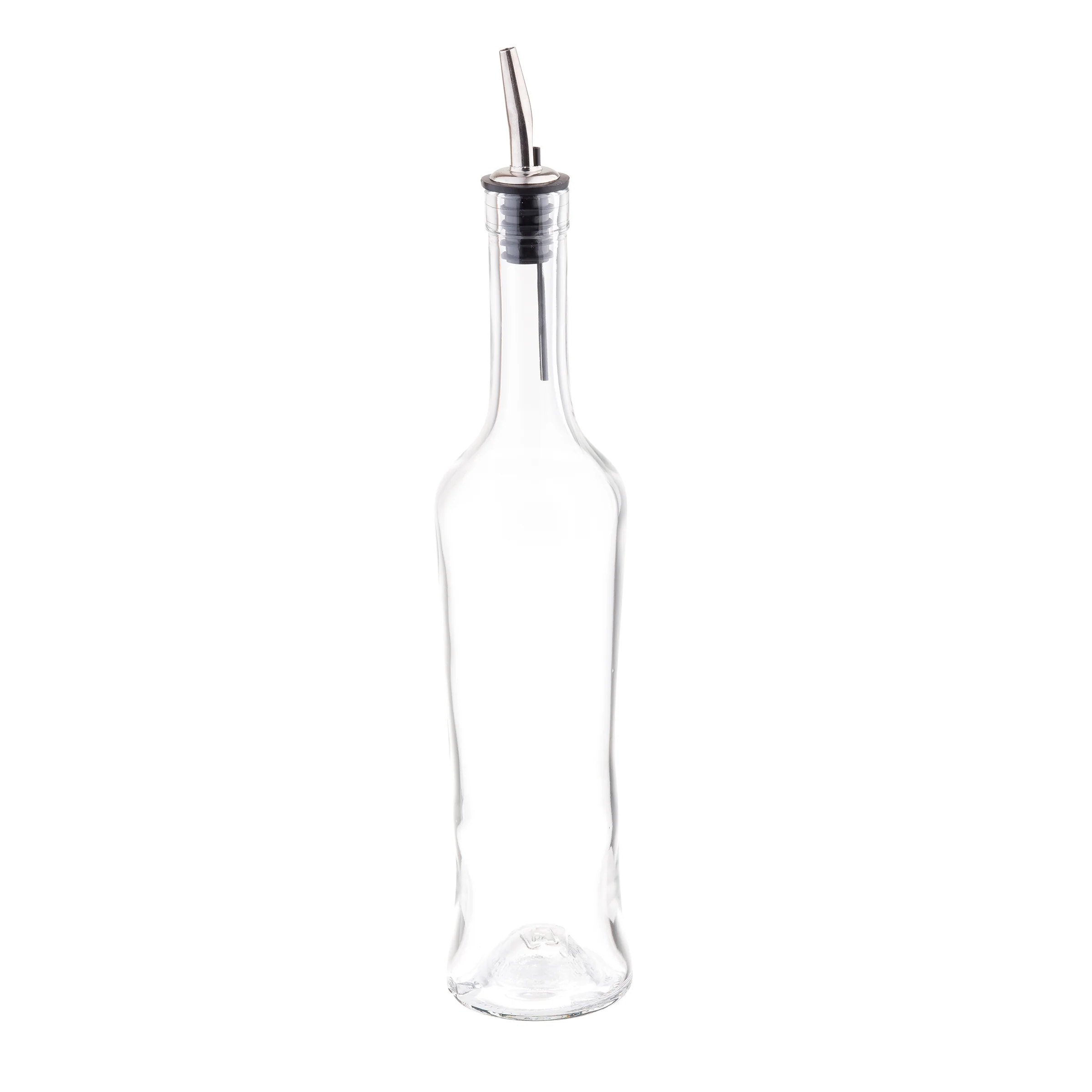 Tablecraft H933 17 Oz Hand Wash Only Glass Bottle with Stainless Steel Pourer Clear Tablecraft H933 17 Oz Hand Wash Only Glass Bottle with Stainless Steel Pourer Clear
