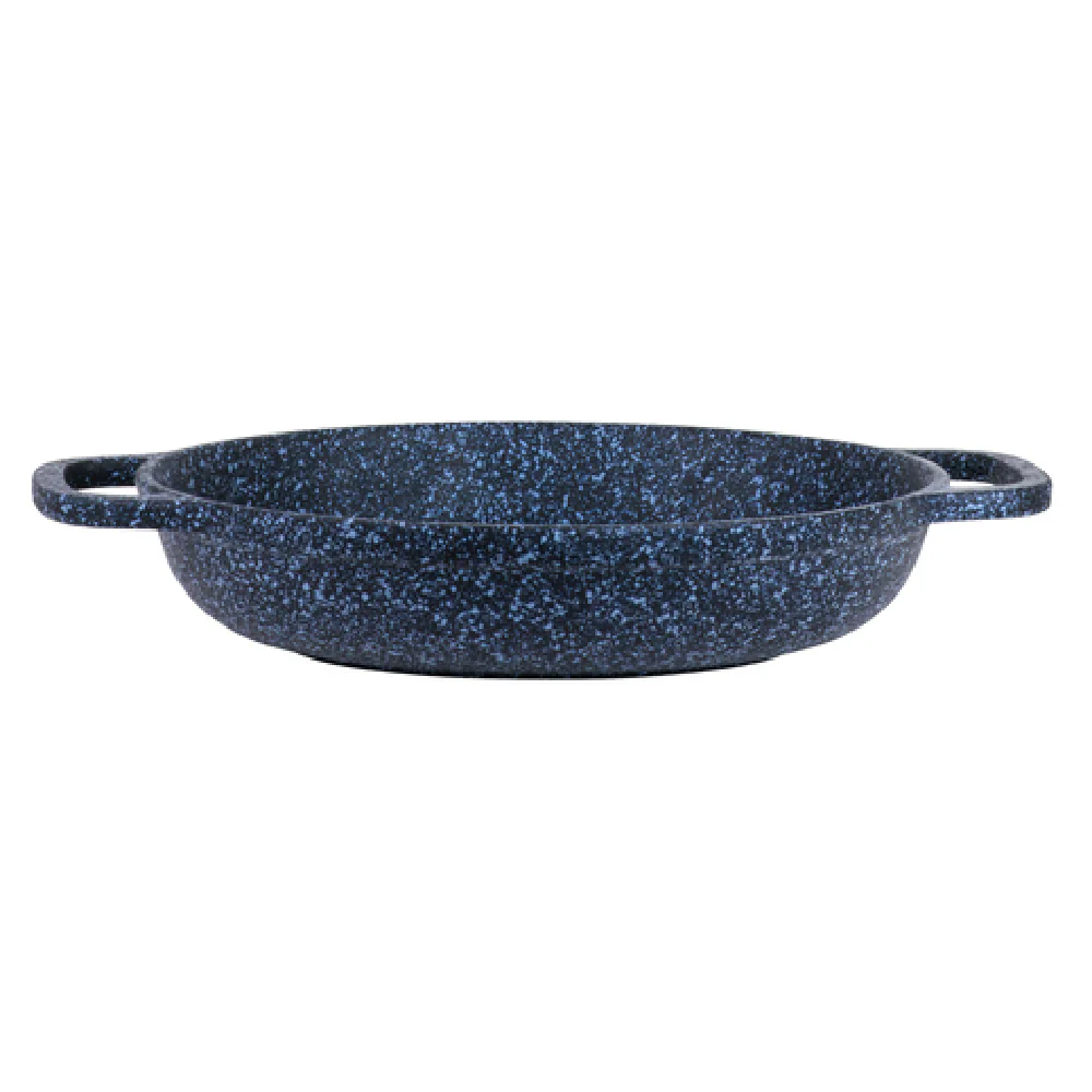 Steelite 6978QU011 56 Oz Oval Casserole with Handles Aluminum Blue Granite Finish Steelite 6978QU011 56 Oz Oval Casserole with Handles Aluminum Blue Granite Finish
