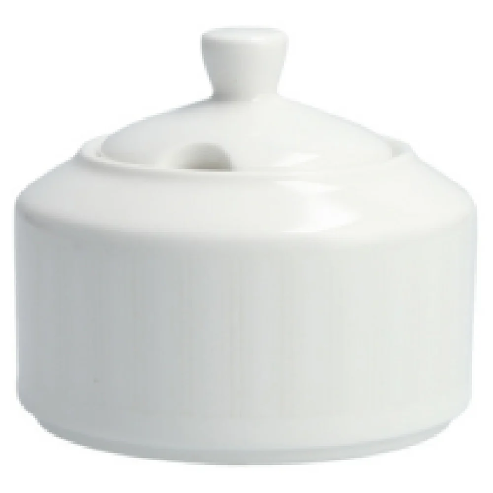 Fortessa 6400.F0000.42 8oz Evita Covered Sugar Vitrified China White Fortessa 6400.F0000.42 8oz Evita Covered Sugar Vitrified China White