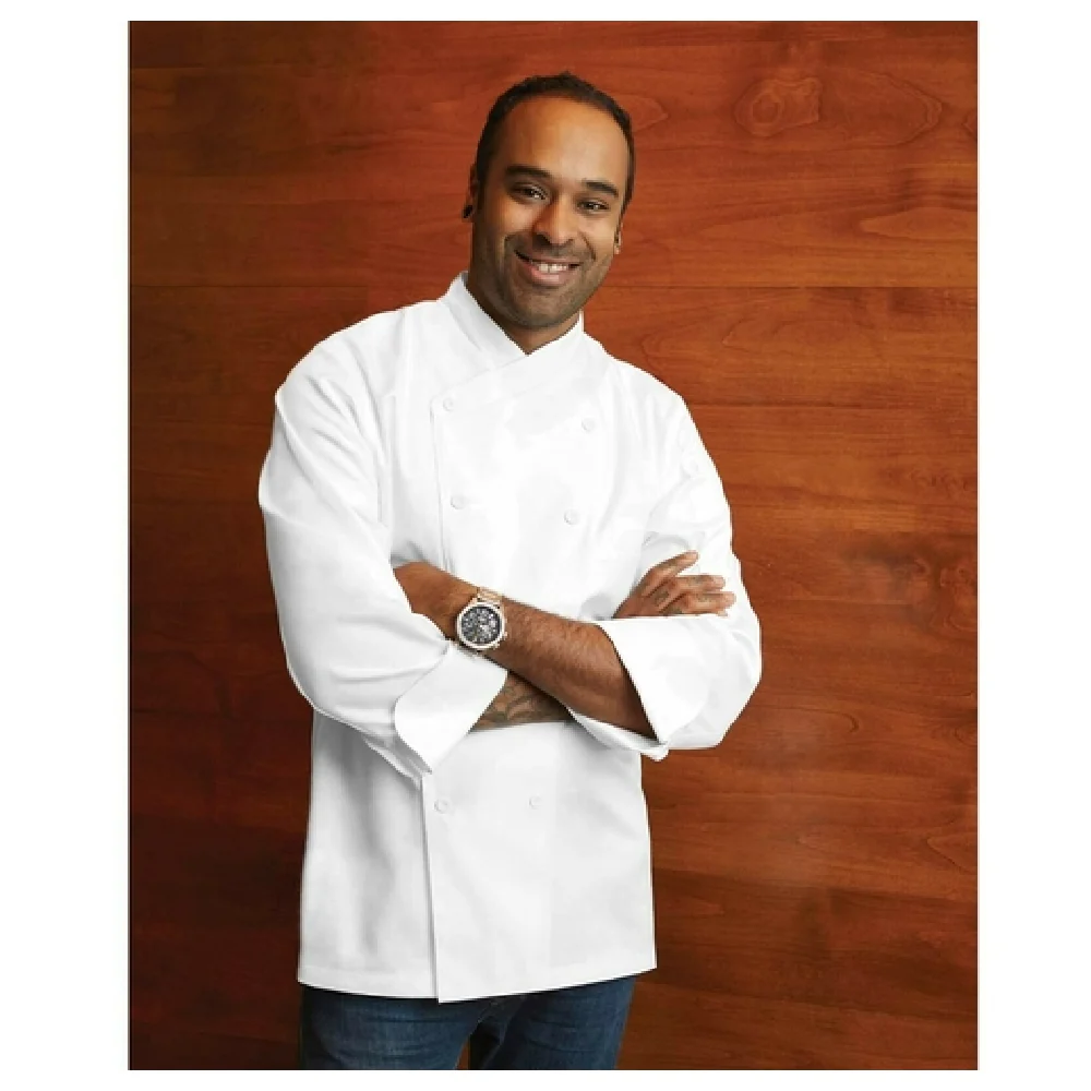 Chef Works FB23N-WHT-62 Size 62 Unisex Chef Coat Double-breasted Long Sleeve White Chef Works FB23N-WHT-62 Size 62 Unisex Chef Coat Double-breasted Long Sleeve White