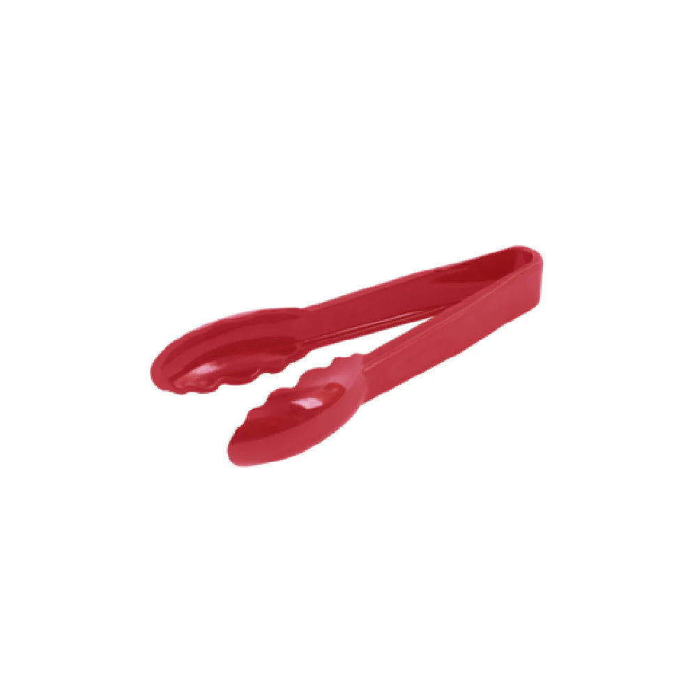 CAC China UTKU-6R 6 Inch Utility Tong Red Plastic for Food Handling