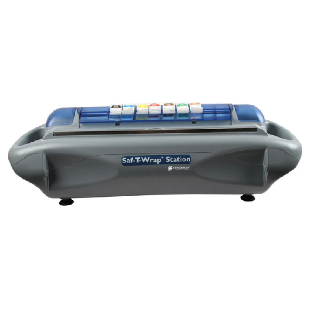 San Jamar SW1218 12 to 18 Inch Film Dispenser with Integrated Dating Labels