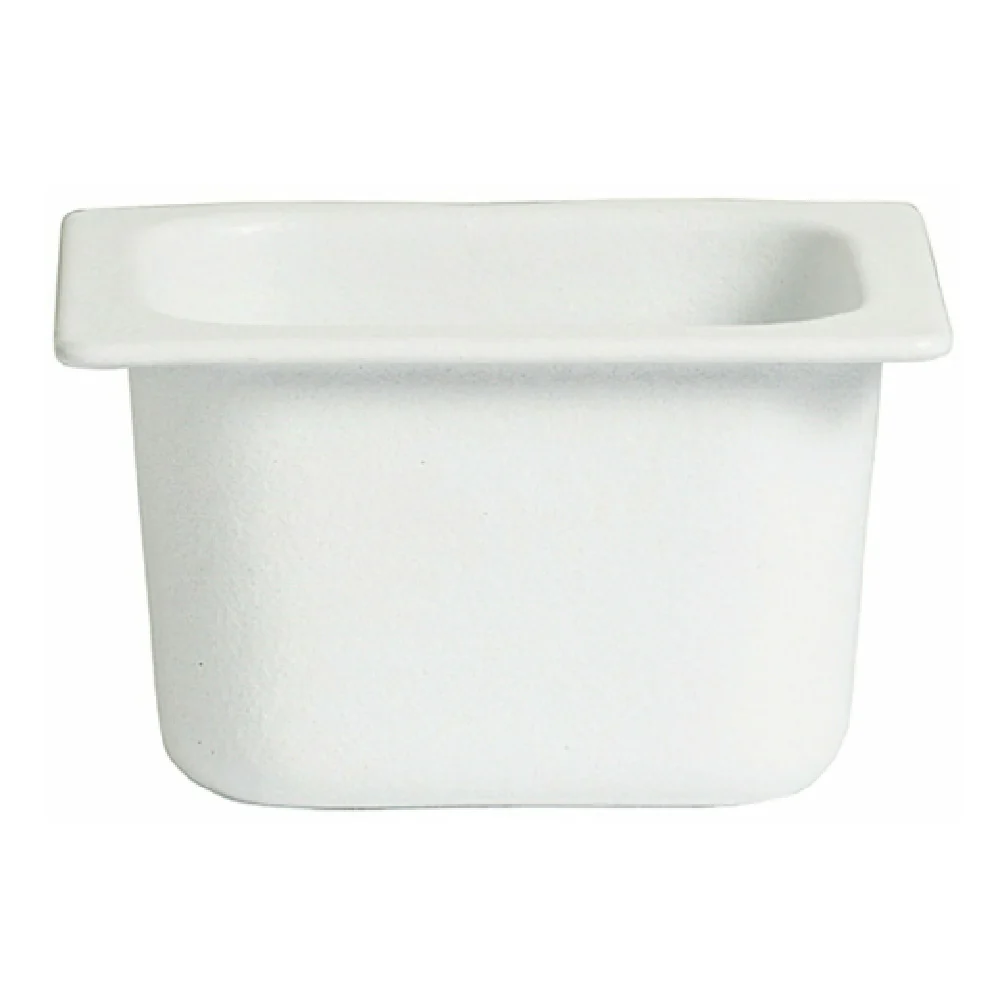 GET Enterprises IH1/6D-MOD-WW 6-3/10 Inch White Food Pan 2.1 Quarts Cast Aluminum with Resin Coating GET Enterprises IH1/6D-MOD-WW 6-3/10 Inch White Food Pan 2.1 Quarts Cast Aluminum with Resin Coating