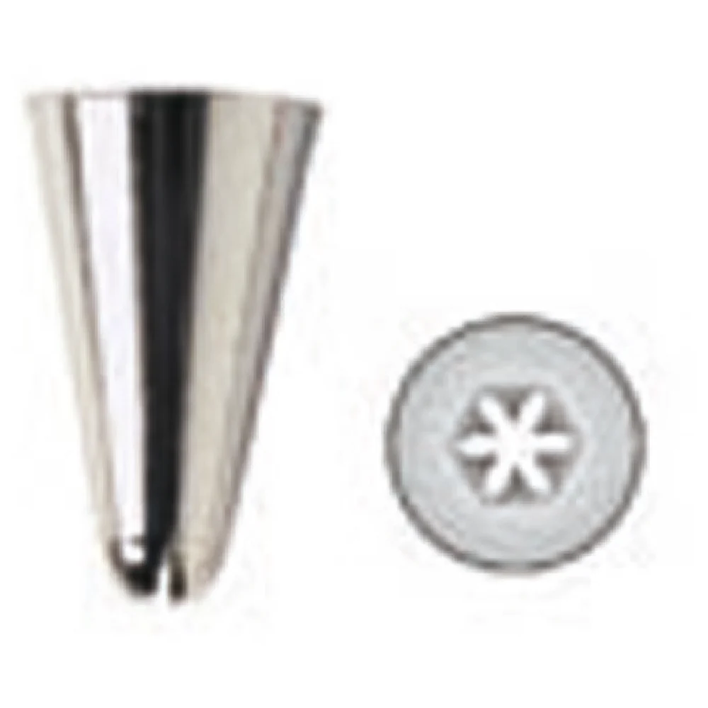 BauscherHepp 23.0066.2459 5.16mm Dia Closed Star Nozzle Cake Decorating Tube Tips Stainless Steel