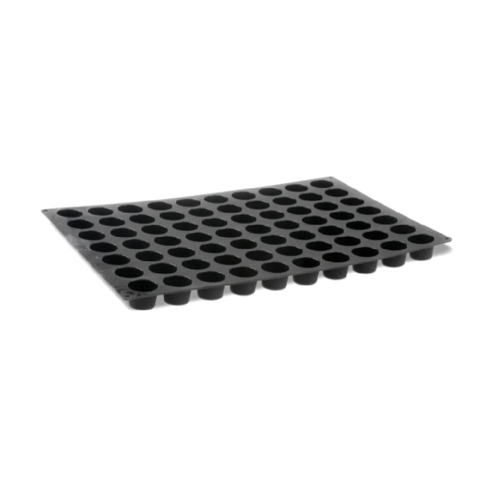 JB Prince M650 E 1-9/10 Inch Mini Muffin Flexible Silicone Baking Mold Black
