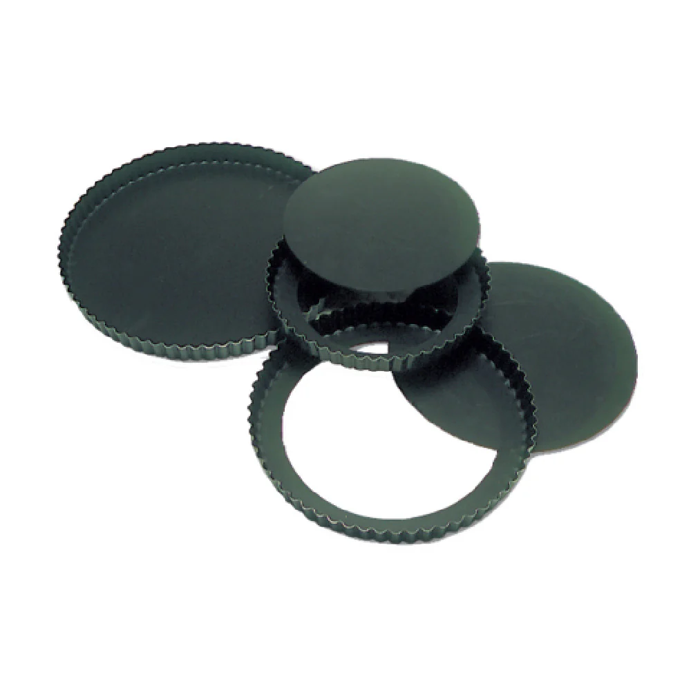 Matfer 332227 11 Inch Diameter Tart Mold Fluted Non-stick Steel Made in France