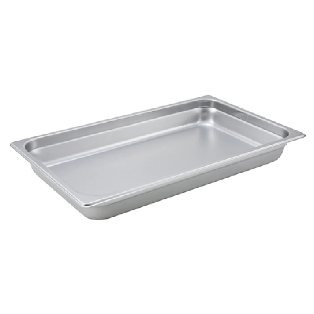 Winco SPJM-102 20-3/4 Inch Full Size Steam Table Pan 24 Gauge Stainless Steel with Anti-jamming