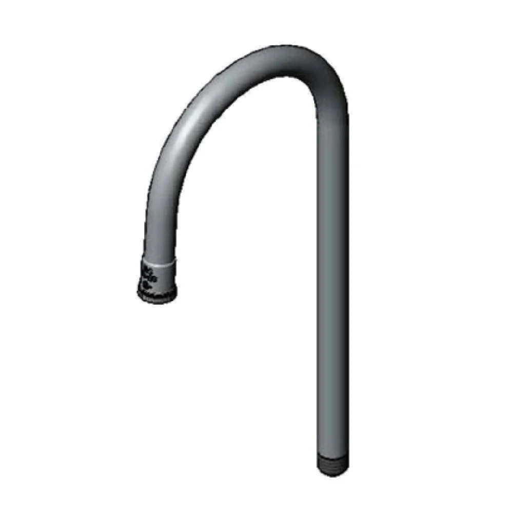 T&S Brass 123X Nozzle 12-1/2 Inch Rigid Gooseneck Faucet Chrome-Plated Brass