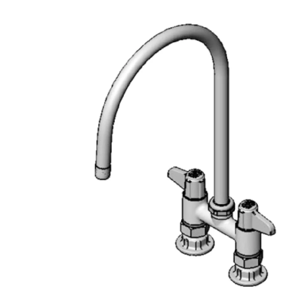 T&S Brass 5F-4DLS09 9 Inch Swivel Gooseneck Faucet Stainless Steel with Laminar Flow Device T&S Brass 5F-4DLS09 9 Inch Swivel Gooseneck Faucet Stainless Steel with Laminar Flow Device